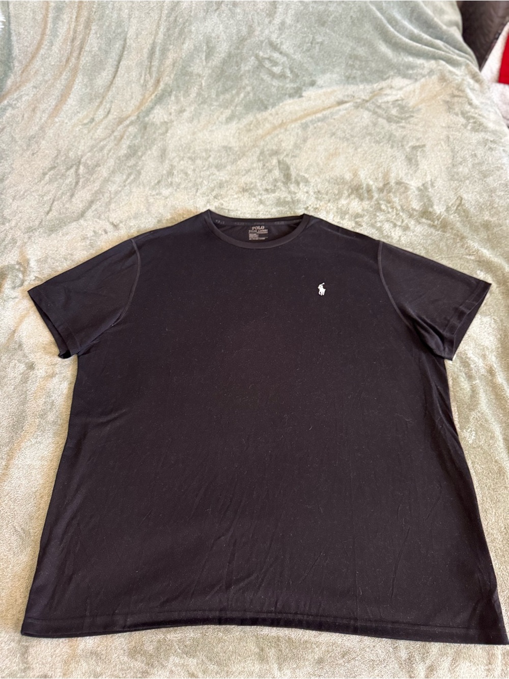 Ralph Lauren Black Short Sleeve Crew Neck Tee with White Polo Pony